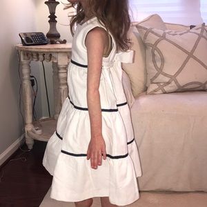 🌷NWT White pique with black ribbon size 5